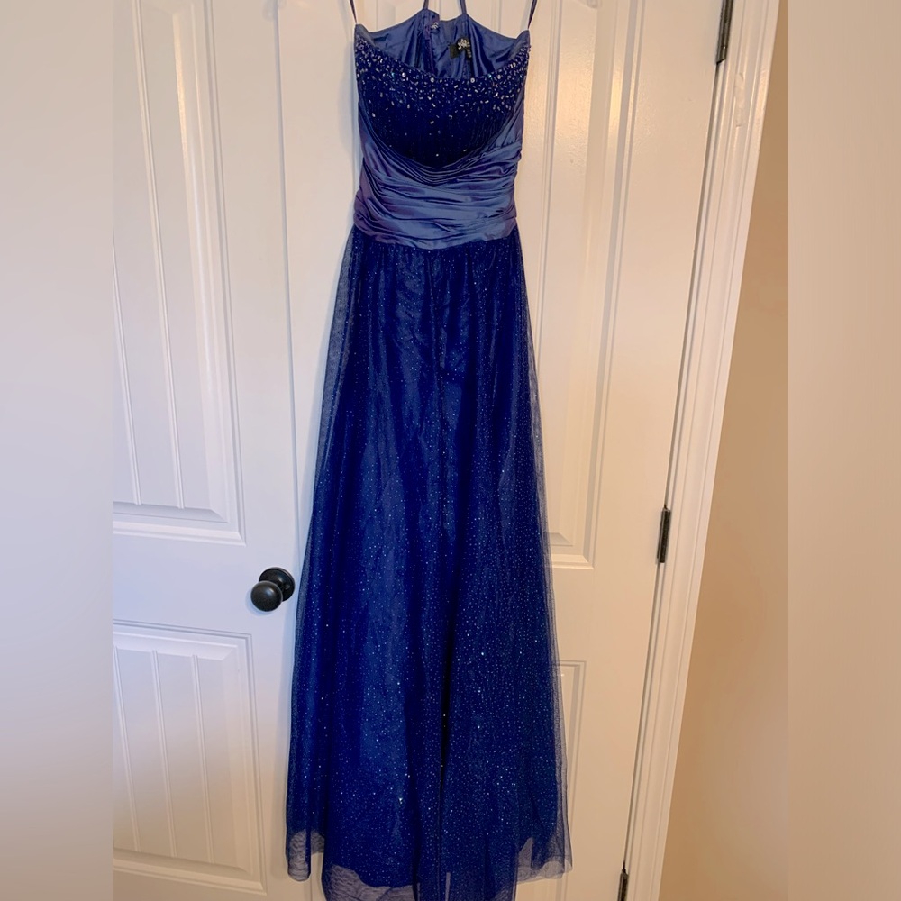 Royal blue sequins prom dress, Jump Apparel size 3/4